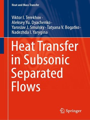 cover image of Heat Transfer in Subsonic Separated Flows